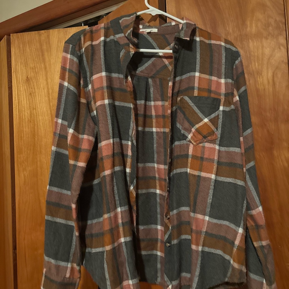 Plaid Button-Up Shirt